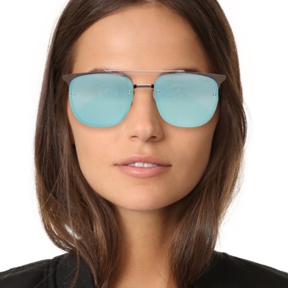 Quay Australia Private Eyes Blue Lens Sunglasses